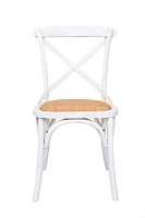 Стул венский CROSS BACK WHITE белый массив/ротанг