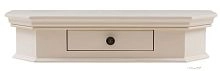 Консоль подвесная Provence BELVEDER ST9340 с ящиком 15*24*70 см молочный с эффектом старения