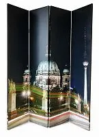 Ширма Берлинский собор BS13947 (4 секции), иск. холст, 160×2×180 см					
