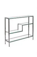 Консольный стол 1012-CS clear серебряный AllConsoles 100x25x80