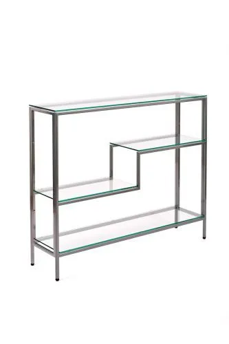 Консольный стол 1012-CS clear серебряный AllConsoles 100x25x80