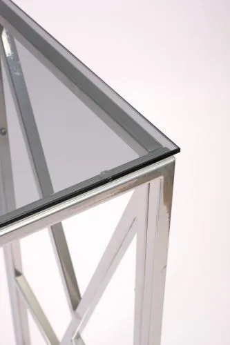 Консольный стол 1053-CS grey серебряный AllConsoles 80x35x80 фото 2