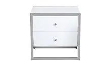 KFG104 Тумба с 2-мя ящиками белая/хром 60*40*58см					