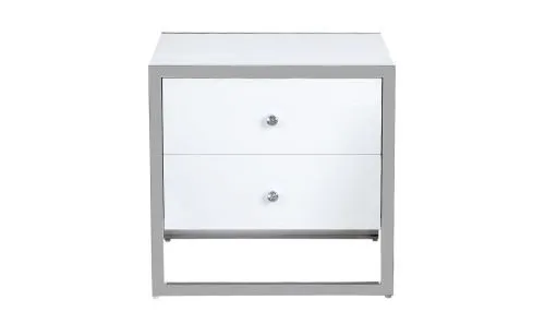 KFG104 Тумба с 2-мя ящиками белая/хром 60*40*58см Фото