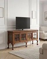 ТВ тумба из массива DCSCL2DBW-M (орех, 150х40х70 см)