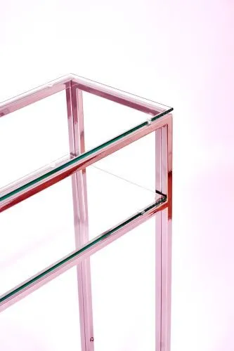 Консольный стол 1044-CS clear серебряный AllConsoles 80x25x80 фото 7