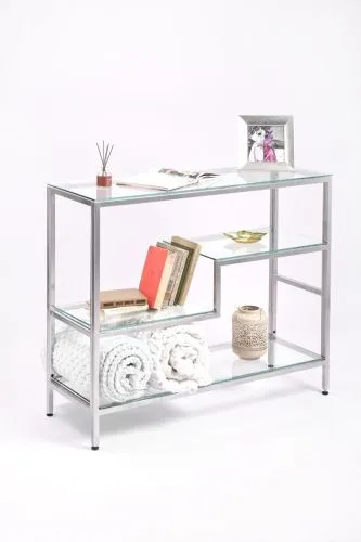 Консольный стол 1011-CS clear серебряный AllConsoles 100x35x80 фото 9