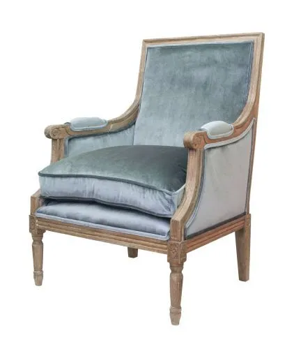 Кресло классическое COOLMAN GREY VELVET фото 2