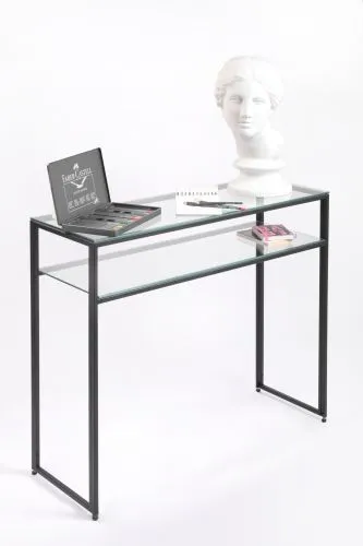 Консольный стол 1041-CB clear черный муар AllConsoles 100x35x80 фото 9