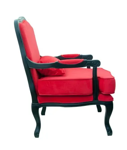 Кресло Nitro RED из массива, 95*68*69 см, велюр красный фото 2