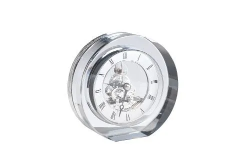 C81071 Часы настольные круглые, 12*5.3*12 см. цвет серебряный фото 2