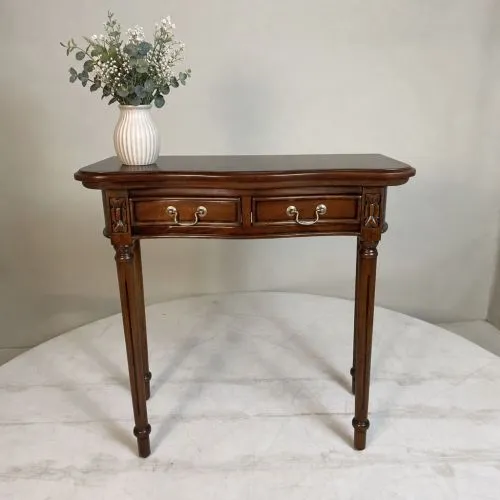Консоль с ящиками из массива T026 орех, 80х35х78 см фото 8