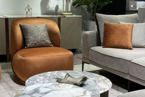 Кресло Капри Базовая(Capri Basic), велюр терракотовый Colt006-TER 80*90*82см фото 4
