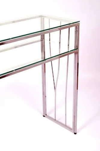 Консольный стол 1121-CS clear серебряный AllConsoles 100x35x80 фото 3