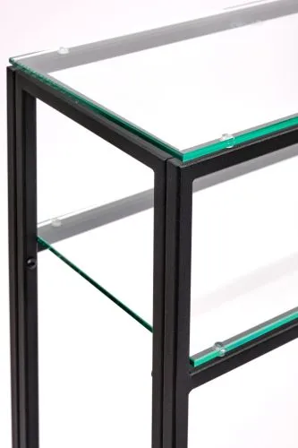 Консольный стол 1042-CB clear черный муар AllConsoles 100x25x80 фото 6