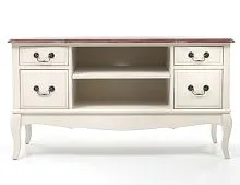 ST9328 Тумба под телевизор Belveder молочный со старением 64*50*120 см
