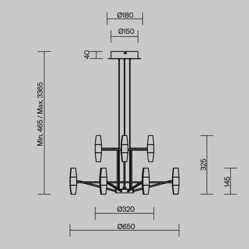 Подвесной светильник Maytoni MOD401PL-L72BS3K фото 6