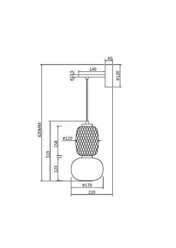Настенный светильник (бра) Maytoni MOD267WL-L18CH3K фото 6