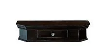 Подвесная консоль с ящиком BELVEDER 15*24*70 см, черный с эффектом старения