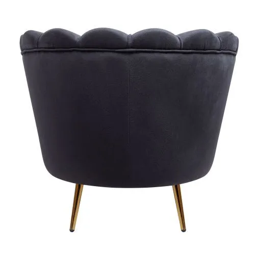 Кресло ракушка Pearl black черный 75*75*85 см фото 4
