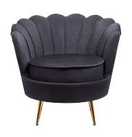Кресло ракушка Pearl black черный 75*75*85 см