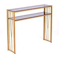 Консольный стол 1122-CG grey золотой AllConsoles 100x25x80