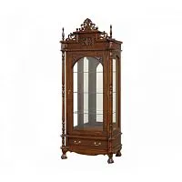 DCACR-M Витрина для посуды в гостиную из массива, цвет орех 224*51*104 см