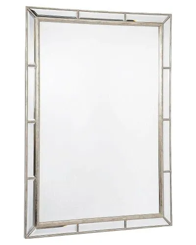 Зеркало настенное в раме Велингтон Silver/33, #серебро 100*70 см