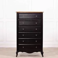 GS48-BLACK Комод высокий черный 120*45*75 см