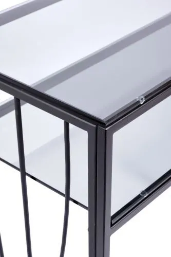 Консольный стол 1123-CB grey черный муар AllConsoles 80x35x80 фото 2