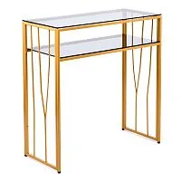 Консольный стол 1123-CG grey золотой AllConsoles 80x35x80
