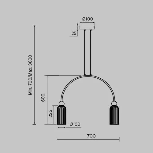Подвесной светильник Maytoni MOD302PL-02GR фото 6