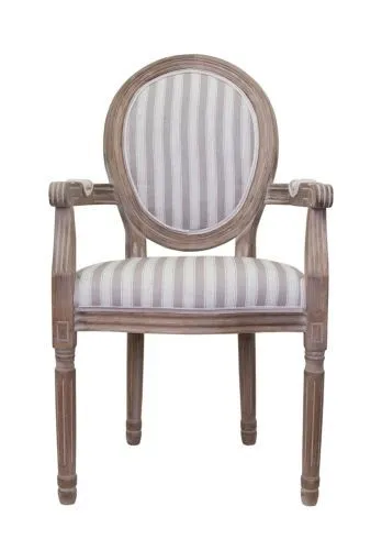 Стул-медальон Volker arm pinstripe с подлокотниками 95*55*55 см