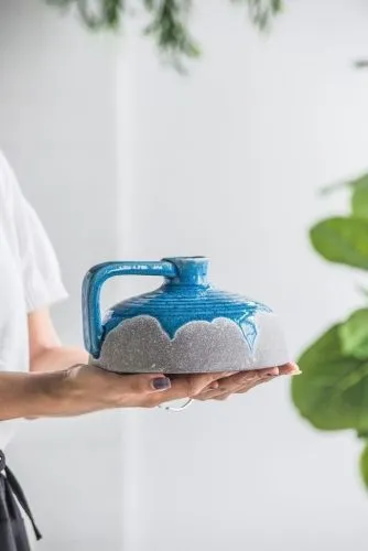 Ваза с ручкой 19х18х10см фото 4