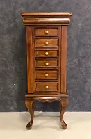 Комод для украшений из массива JWB07 (орех, 40х30х105 см)