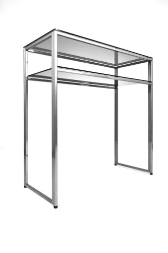 Консольный стол 1043-CS grey серебряный AllConsoles 80x35x80 фото 3