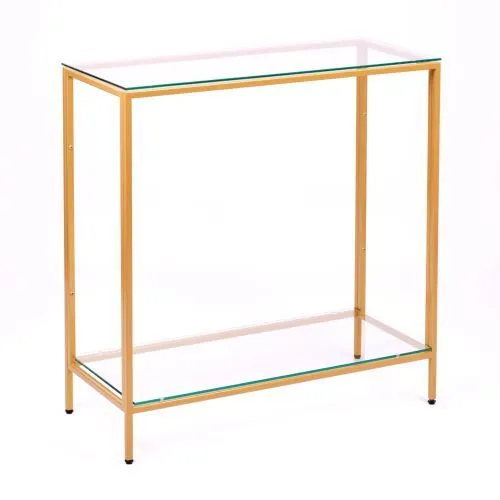 Консольный стол 1083-CG clear золотой AllConsoles 80x35x80