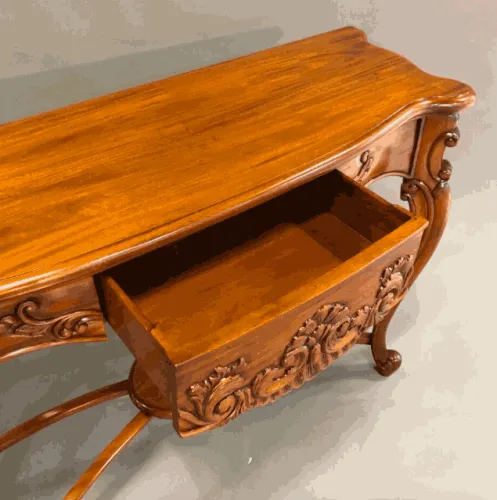 Консоль с ящиком из массива HTLC-M орех, 130х43х88 см фото 6