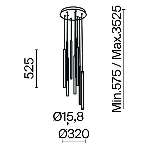 Подвесной светильник Maytoni MOD236PL-L54BS3K фото 2