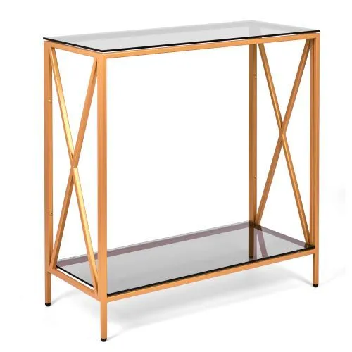 Консольный стол 1033-CG grey золотой AllConsoles 80x35x80