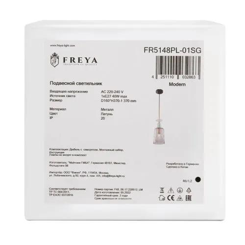 Подвесной светильник Freya FR5148PL-01SG фото 6