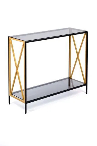 Консольный стол 1031-CB_G grey черный муар, золотой AllConsoles 100x35x80