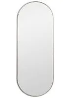 Kapsel L Silver (Капсел) Овальное настенное зеркало в тонкой деревянной раме Smal 135*50 см