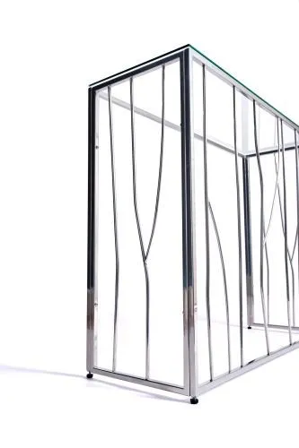Консольный стол 1021-CS clear серебряный AllConsoles 100x35x80 фото 2