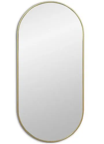 Капсульное настенное зеркало Kapsel M Gold (Капсел) 95*45 см