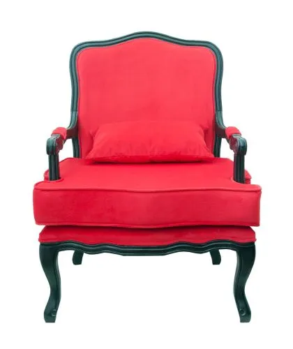 Кресло Nitro RED из массива, 95*68*69 см, велюр красный
