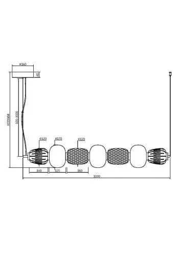Подвесной светильник Maytoni MOD267PL-L42CH3K фото 7