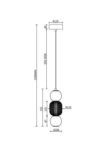 Подвесной светильник Maytoni MOD273PL-L16CH3K фото 9