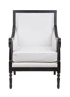 Кресло Colin white leather натуральная кожа белого цвета 98*73*66 см
