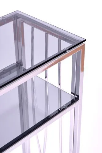 Консольный стол 1124-CS grey серебряный AllConsoles 80x25x80 фото 8